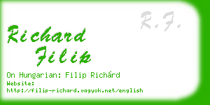 richard filip business card
