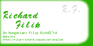 richard filip business card